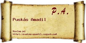 Puskás Amadil névjegykártya